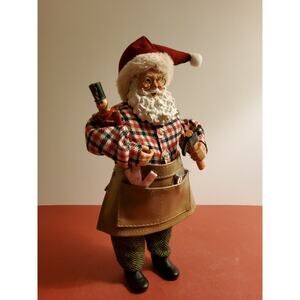 Handcrafted "Workshop Santa" (11" Tall) Figurine